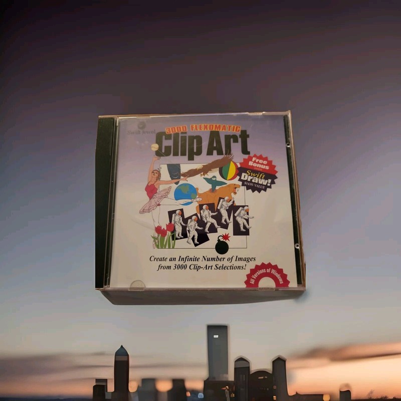 Vintage 1995 COSMI 3000 Flex-O-Matic Clip Art CD-ROM Windows 3.1 95 PC Software