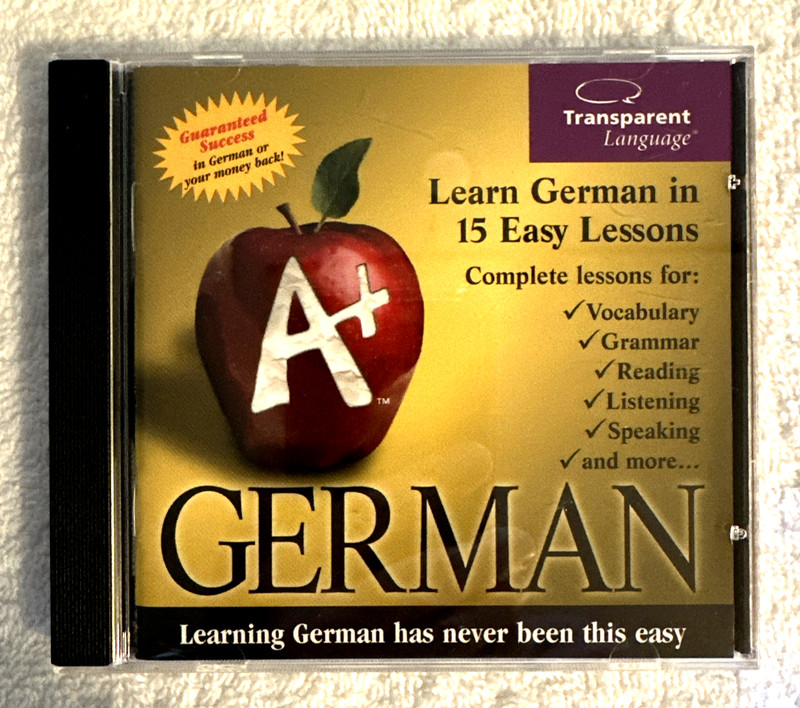 Transparent Language A+ GERMAN Learn German In 15 Easy Lessons (PC/Windows/Mac)