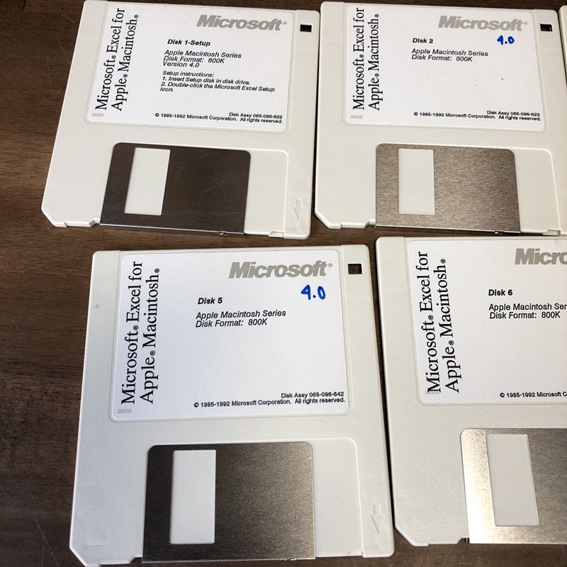 Vintage 1992 Microsoft Excel for the Macintosh 4.0 gallery