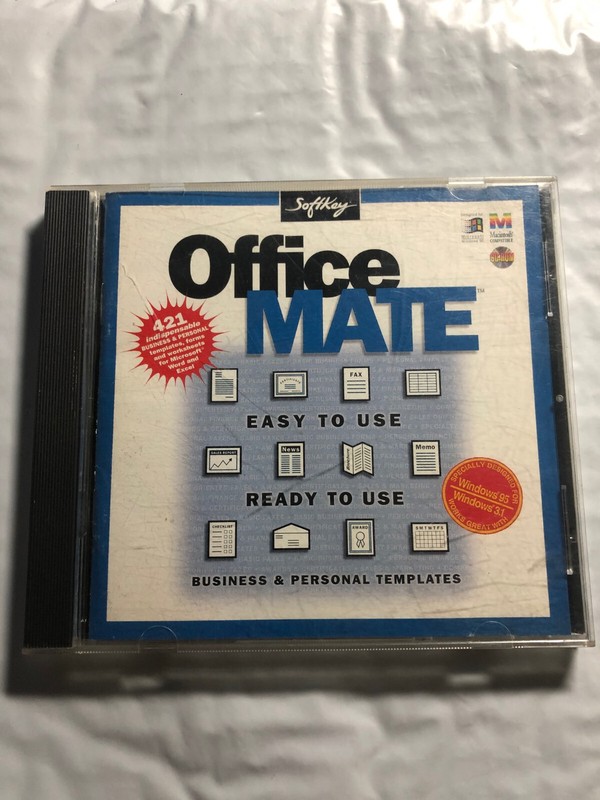 Office Mate Softkey for Windows 95 windows 3.1 and Macintosh CD-ROM