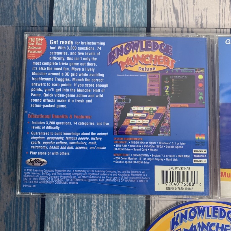 Knowledge Munchers Deluxe The Learning Company Grade 3-6 - COMPLETE gallery