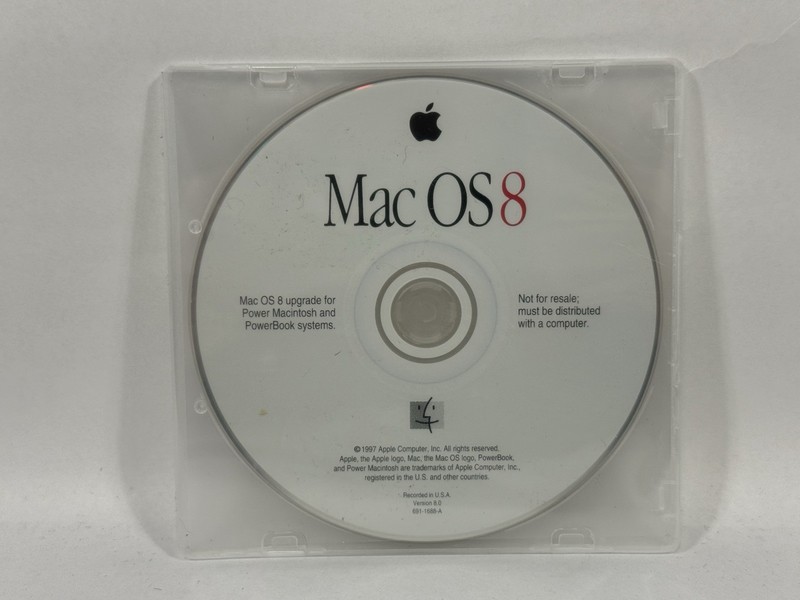 Mac OS 8 Apple Computer Operating System CD Rom Install Disc Only