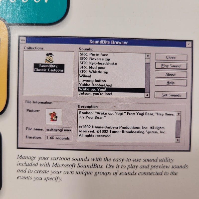 Microsoft Soundbits | Classic Cartoons | Hanna-Barbera | Windows 3.1 | 1992 gallery