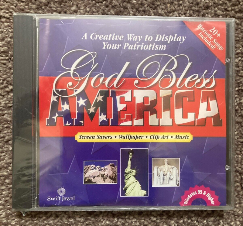 GOD BLESS AMERICA SCREEN SAVERS, WALLPAPER, CLIP ART, MUSIC -WINDOWS 95 & HIGHER
