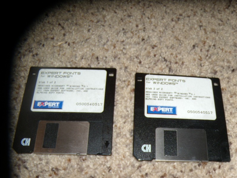 Expert Fonts for Windows 3.5″ disks