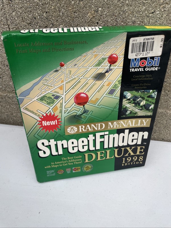 Rand McNally TripMaker StreetFinder 1998 PC CD-ROM NEW Sealed In Box
