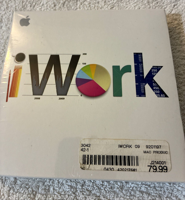 Apple iWork ’09 (Retail) – Full Version for Mac MB942Z/A New Sealed