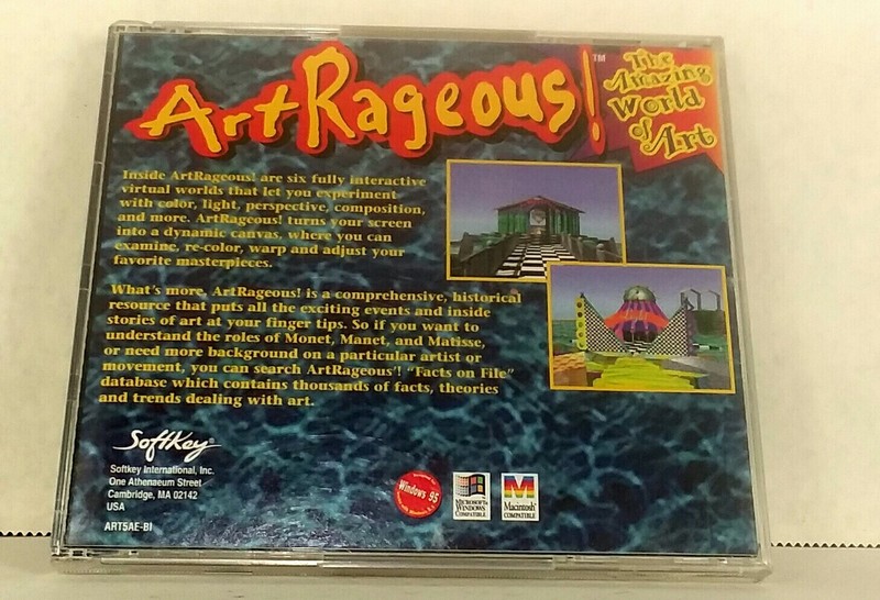 SoftKey ArtRageous! The Amazing World of Art (CD, 1995) Windows/Mac Compatible gallery