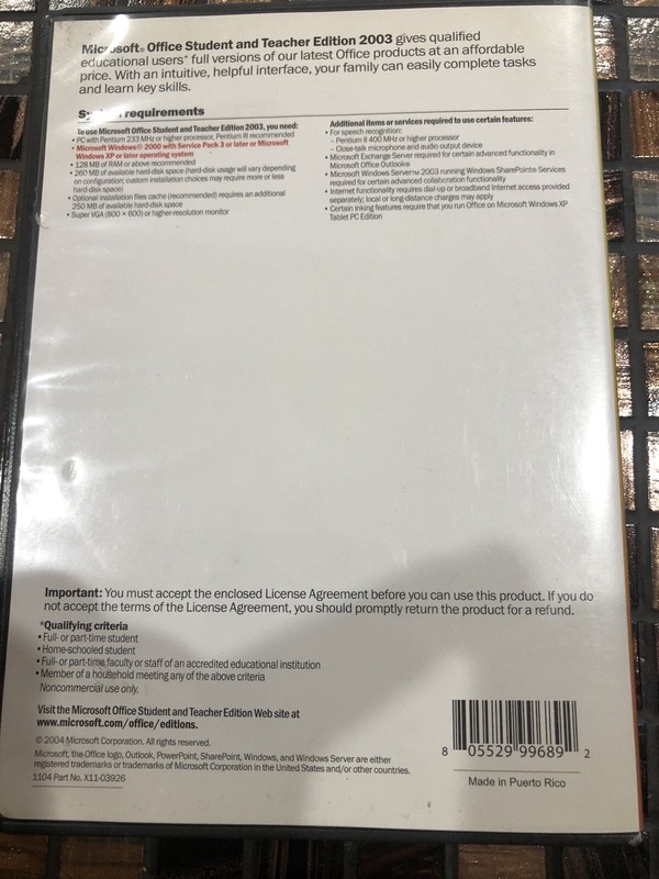 Microsoft Office 2003 Student and Teacher Edition (Retail) (3 User/s) - Full... gallery
