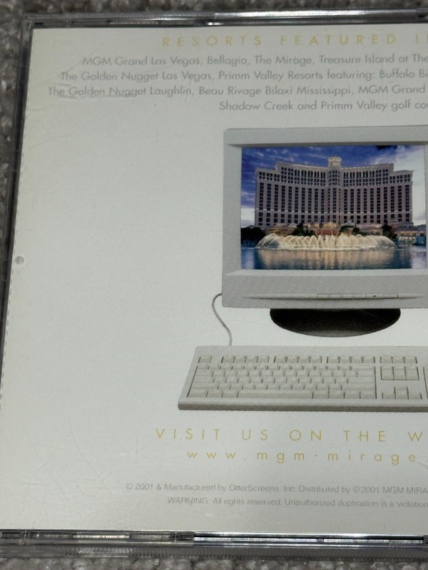 MGM Mirage Screensaver Windows PC Software (2001) Grand Bellagio Treasure Island gallery