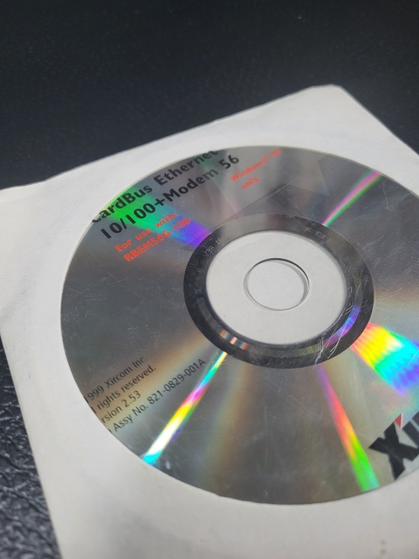 Xircom cardBus Ethernet 10/100 + modem 56 for Windows 98 & Windows NT CD-ROM