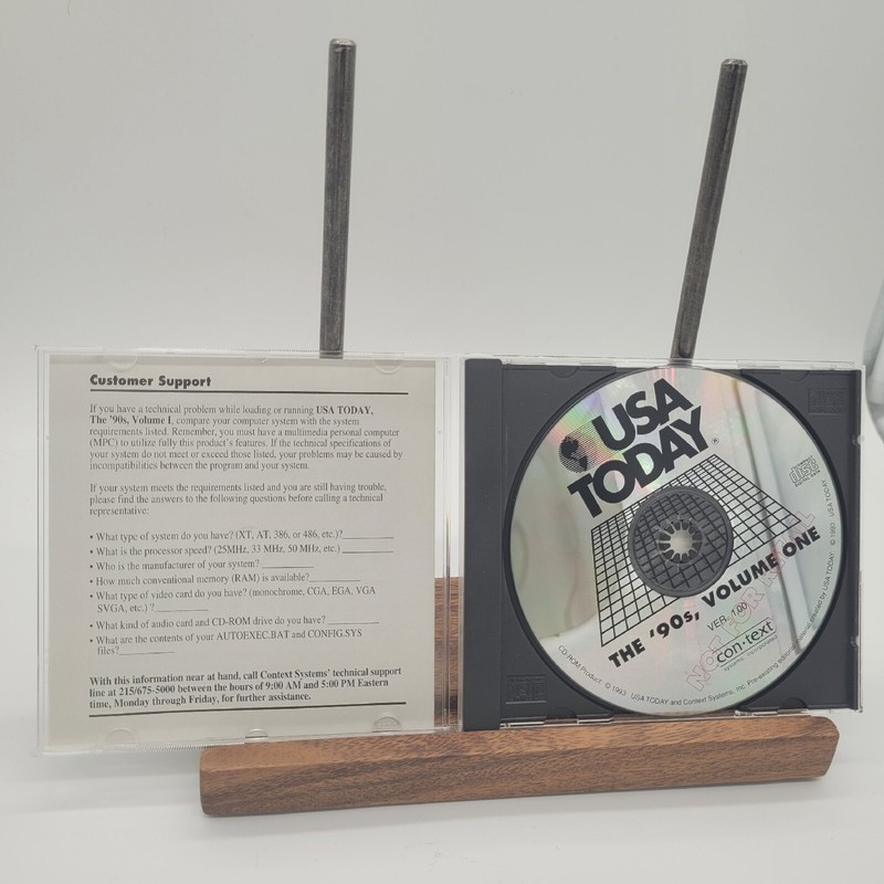 USA Today The ’90s Volume 1 One CD-Rom Disc Multimedia Time Capsule Ships Quick