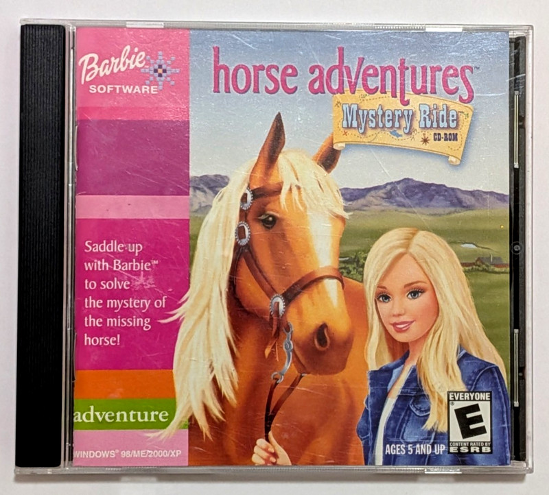 *RARE* BARBIE Horse Adventure Mystery Ride (2003) PC Video Game CD-ROM *VINTAGE*