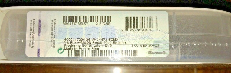Microsoft Visual Studio 2010 Professional with MSDN,UEH-00032,Sealed Retail Box gallery