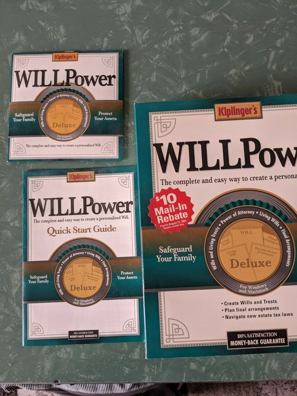 Kiplingers Will Power Deluxe, Windows/MacIntosh, CD-ROM, create wills/trusts
