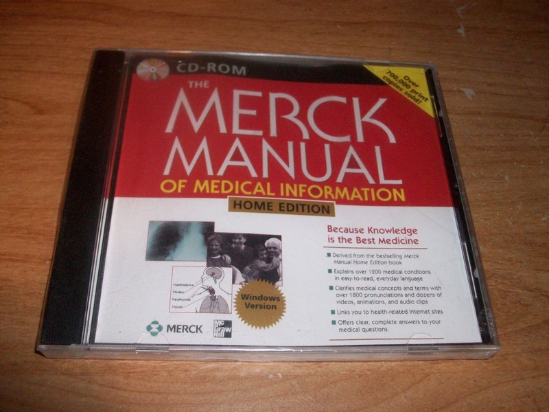 The Merck Manual Of Medical Information Home Edition Reference CD ROM NEW Sealed