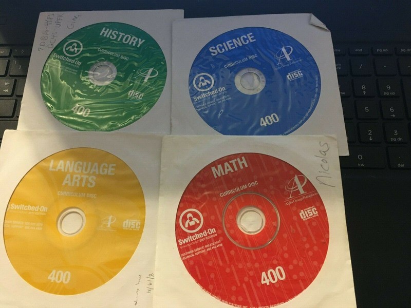 Switched on Schoolhouse, 4th grade 4’subject complete free ship, AOP SOS
