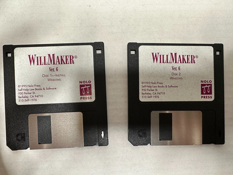VTG Nolo WillMaker 6 PC MS-DOS 3.1 Living Will Final Arrangement Maker Vintage gallery