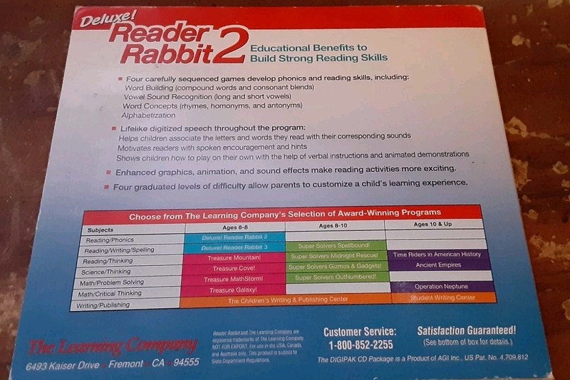 Reader Rabbit 2 Deluxe CD-ROM Ages 5-8 Homeschool Vintage Win/Mac Educational gallery