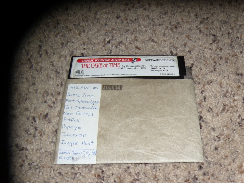 The Cave of Time Commodore 64 C64 Game 5.25" disk