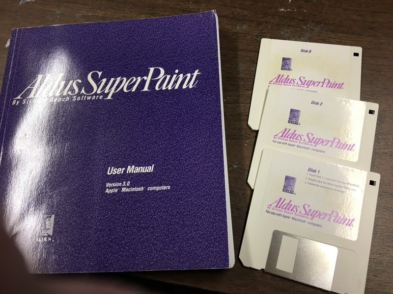 Vintage Macintosh software : ALDUS SUPERPAINT v3.0 – Manual and Software
