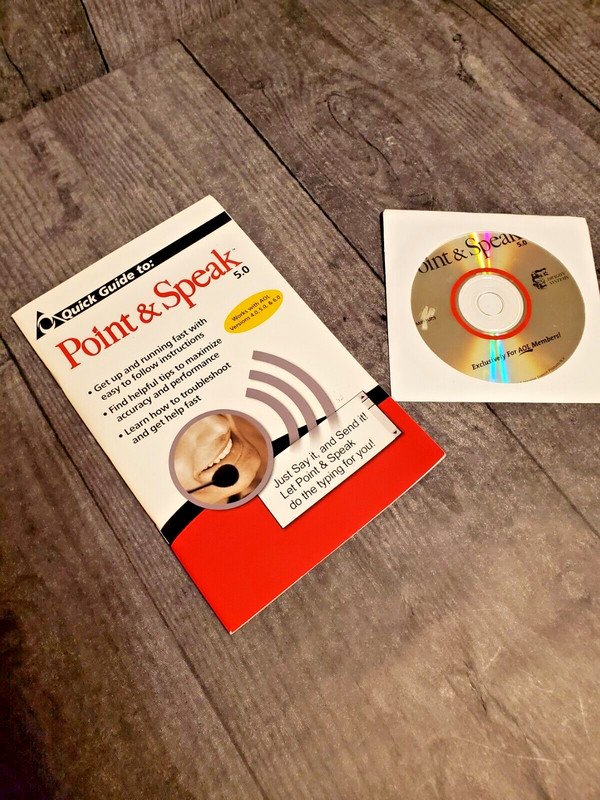 Dragon Systems Point & Speak 5.0 CD and Manuel ONLY **FREE SHIPPING**
