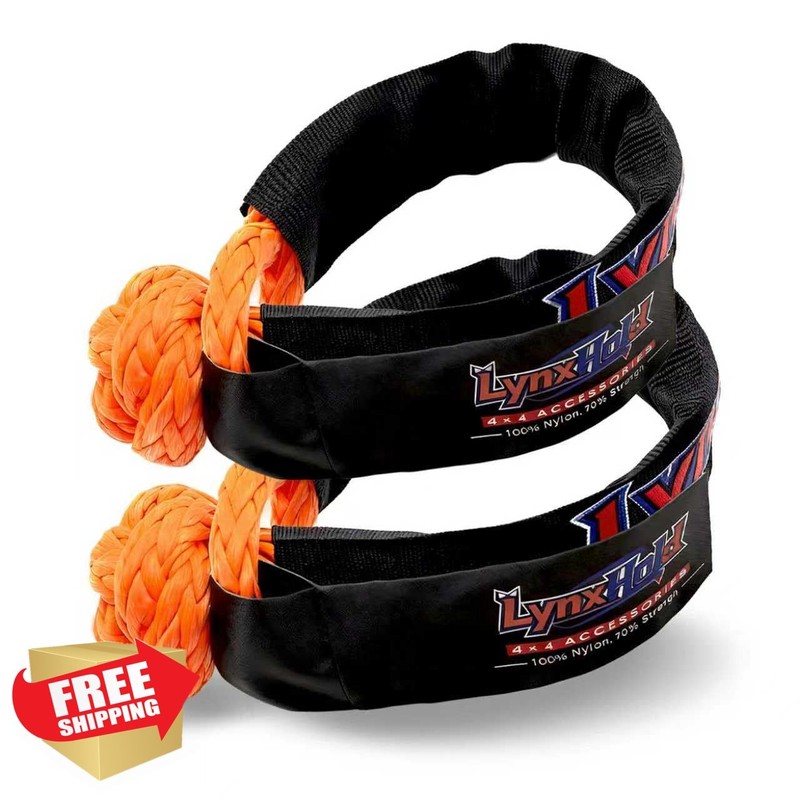 LynxHold 2pk Soft Shackle 1/2″x22″ 50000lb Off-Road Recovery