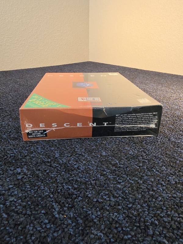 NEW SEALED Descent PC Big Box CD ROM DOS Version 360 3D Interplay Game 1997 NOS gallery