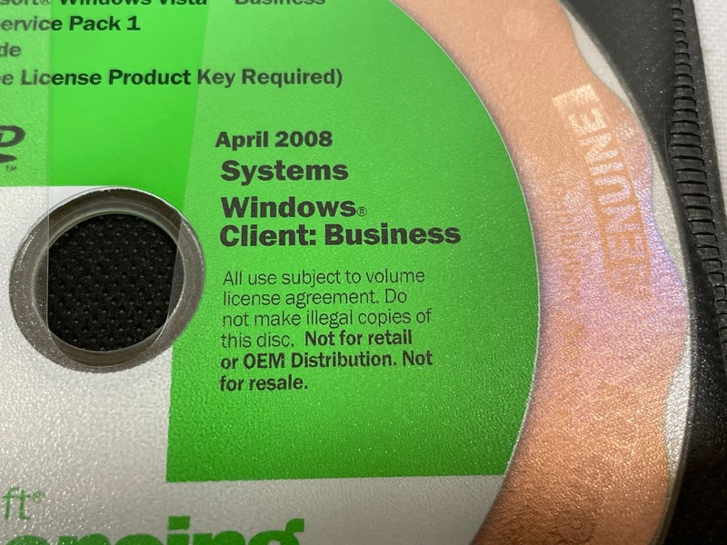 Microsoft Windows Vista Business Service Pack 1 Upgrade DVD Software Disc Only gallery