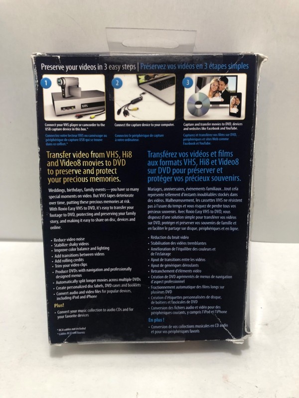 Roxio Easy VHS to DVD 3 Plus Converter Transfer VHS Hi8 Video8 to DVD Windows gallery
