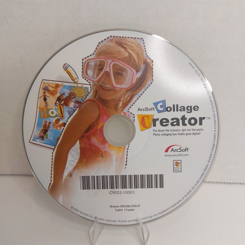 ArcSoft Collage Creator PC CD-ROM Windows 98 2000 XP Collectible Disc