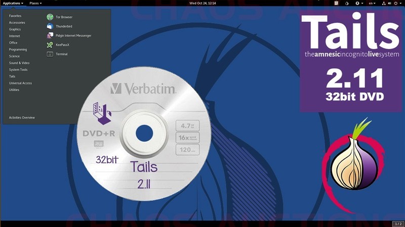 TAILS 2.11 Anonymous Browsing OS LINUX LIVE Bootable 32bit DVD gallery