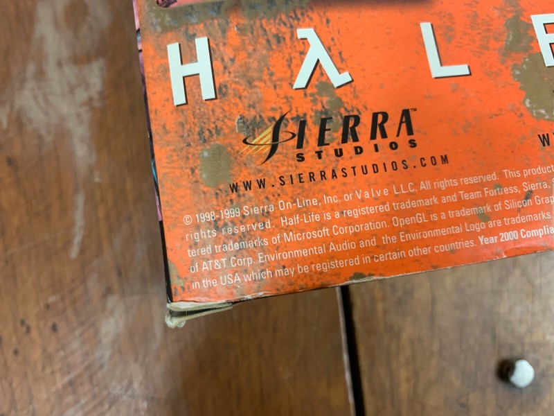 Vintage 90s Half Life Team Fortress PC Computer Software Game Shooter Big Box CD gallery