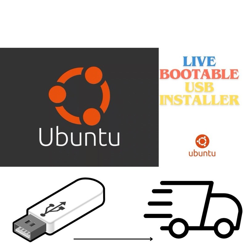 UBUNTU LINUX 25.10 BOOTABLE USB FLASH DRIVE 64 BIT LINUX Ubuntu Live Installer