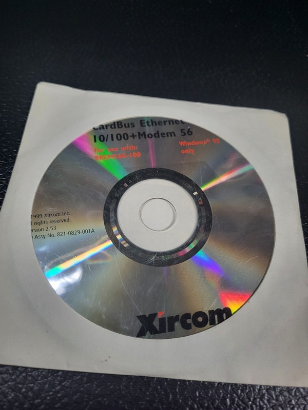 Xircom cardBus Ethernet 10/100 + modem 56 for Windows 98 & Windows NT CD-ROM gallery