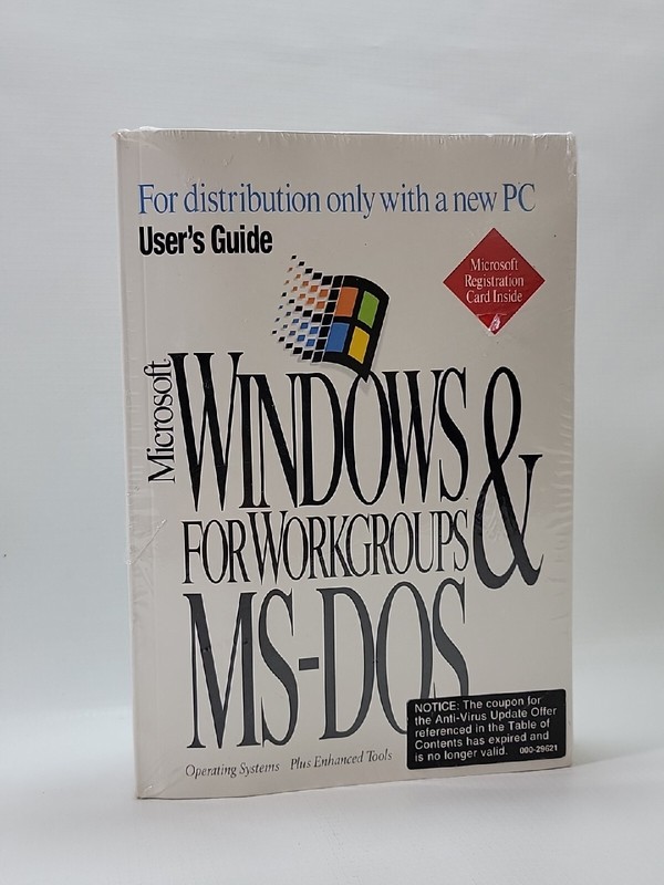 Microsoft Windows For Workgroups & MS-DOS + Floppy Disks & Product ID SEALED/NEW