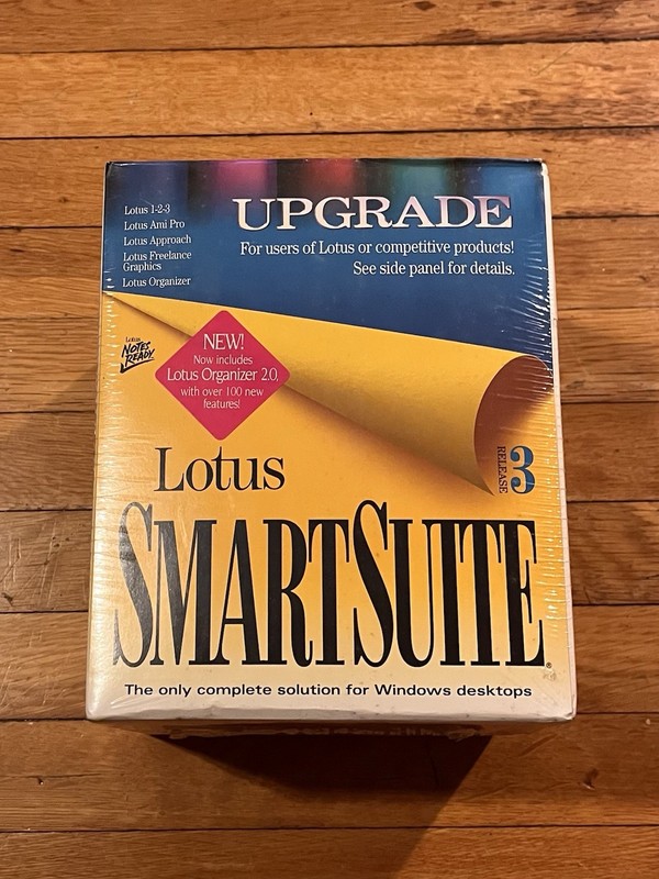 VINTAGE LOTUS SmartSuite Release 3 Upgrade For Windows 3.1 1995 SEALED
