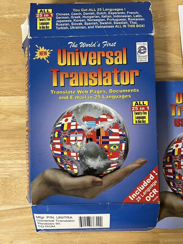 Universal Translator (Windows 95 CD-ROM, 642573363092) 25 Languages World First gallery
