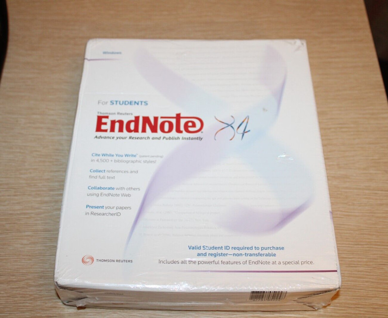 Endnote X4 Workstation for (PC Windows) Research Publishing Brand New Sealed