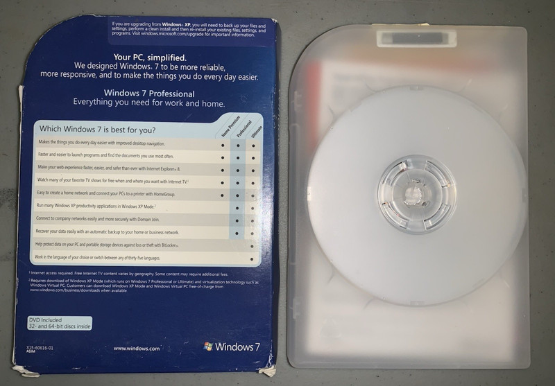 Microsoft Windows 7 Professional Full Retail Version 32 bit & 64 bit MS WIN PRO gallery