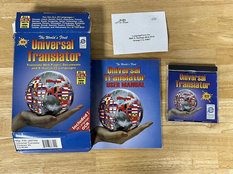 Universal Translator (Windows 95 CD-ROM, 642573363092) 25 Languages World First