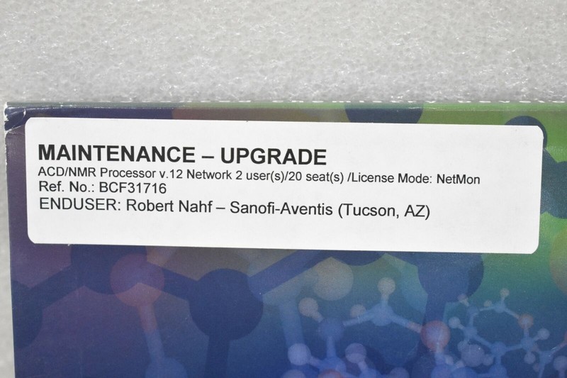 ADVANCED CHEMISTRY LABS MAINTENANCE UPGRADE NMR PROCESSOR V.12 NETWORK 2 USER(S) gallery