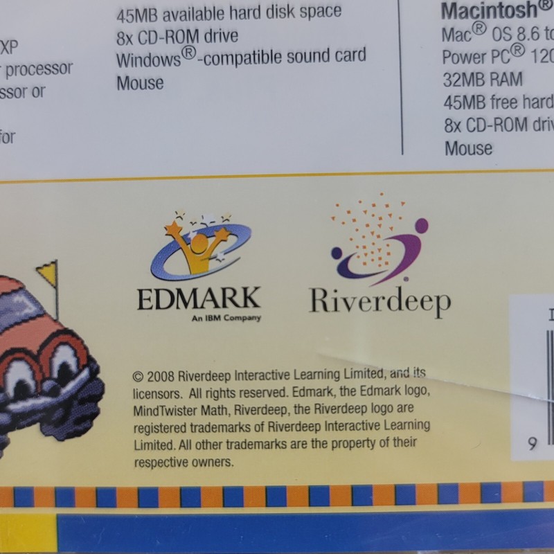 Mind Twister Math Grades 3-6 2008 Scholastics Edmark Riverdeep CD-Rom gallery