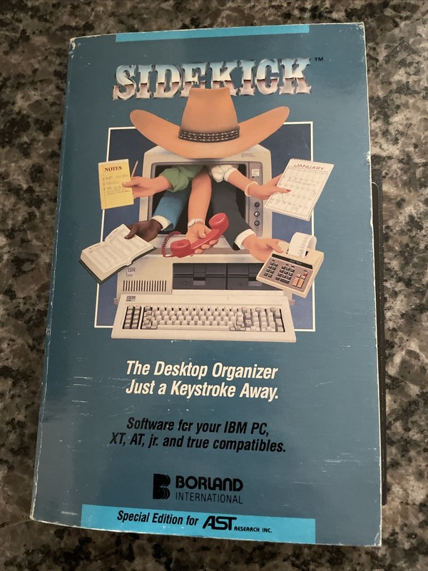 Vintage Sidekick PC Organizer Productivity (IBM DOS, 5.25 Floppy, Borland) 1985