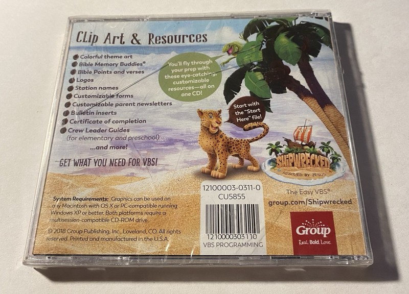 Shipwrecked Clip Art & Resources Cd-rom New Sealed Free Fast Shipping. gallery