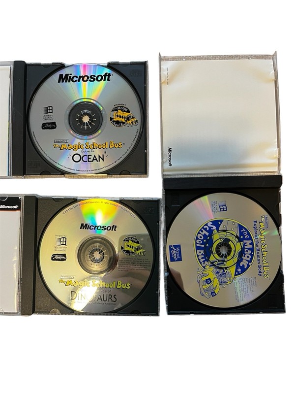 Microsoft The Magic School Bus Explores Ocean, Dinosaurs, Human Body CD Lot gallery