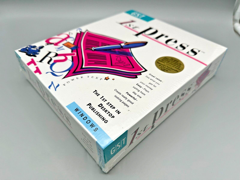 GST 1st Press Desktop Publishing Software 3.5" Diskette Windows NEW OLD STOCK! gallery