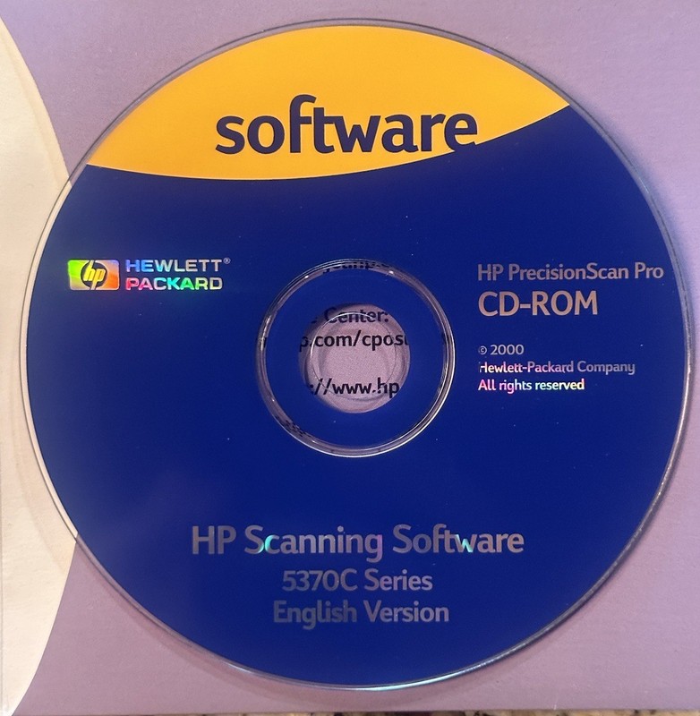 HP Hewlett Packard PrecisionScan LT Driver 5370C Series Driver Software Disc gallery