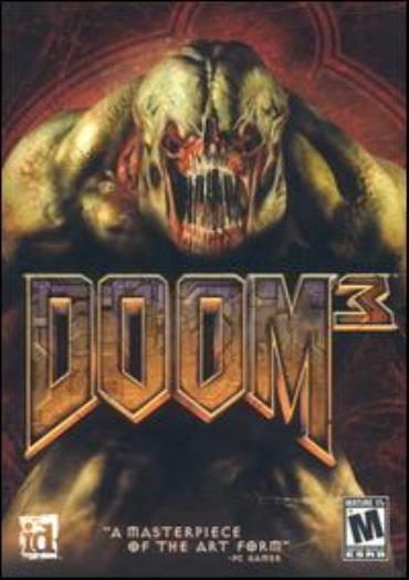 Doom 3 PC CD survive Mars research horror enemy alien Marine FPS shooter game!