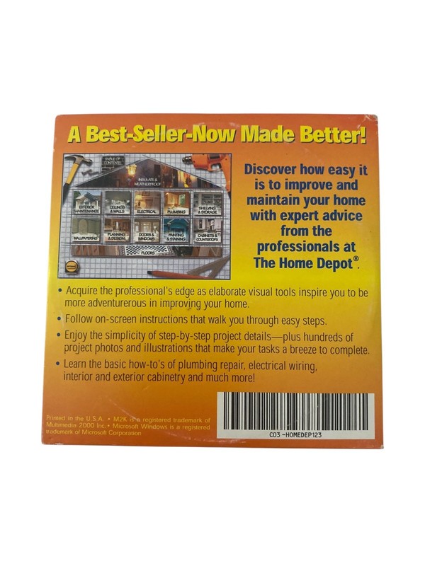 The Home Depot Home Improvement 1-2-3 CD-ROM PC Mac DIY Projects Software gallery